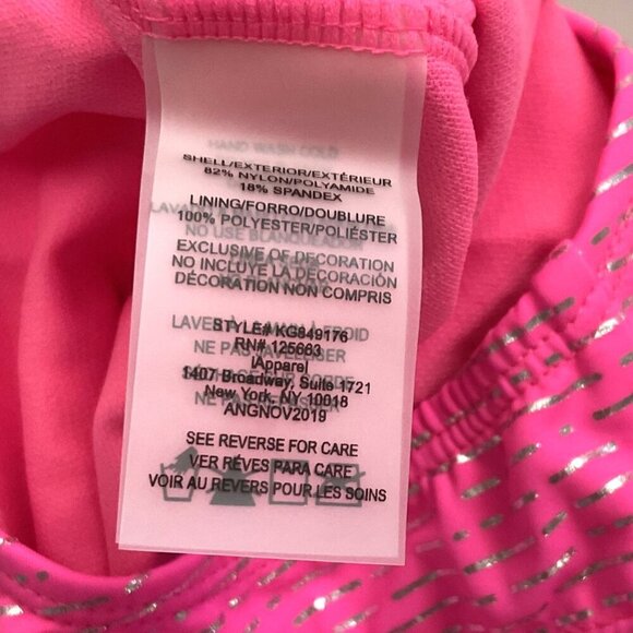 NEW KENSIE GIRL FOIL STRIPE RUFFLE TASSEL ONE PIECE SWIMSUIT - Picture 9 of 9